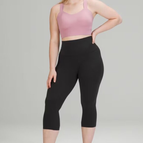 Lululemon Align Super High Rise Crop Leggings 21" Black Size 18 - Picture 1 of 8